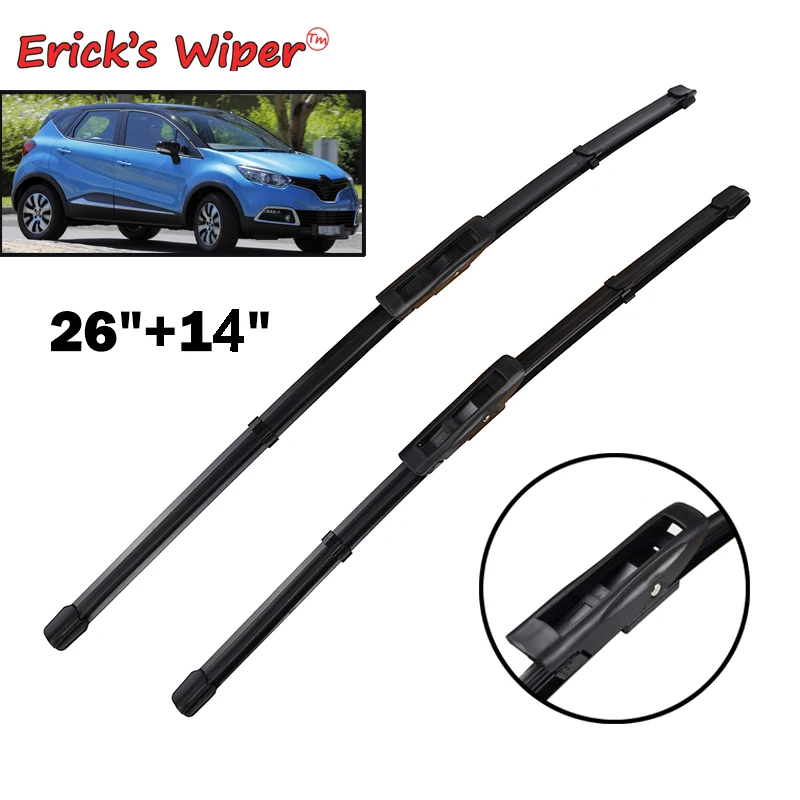 

Erick's Wiper Front Wiper Blades For Renault Captur ( Kaptur ) 2013 2014 2015 2016 Windshield Windscreen Front Window 26"+14"