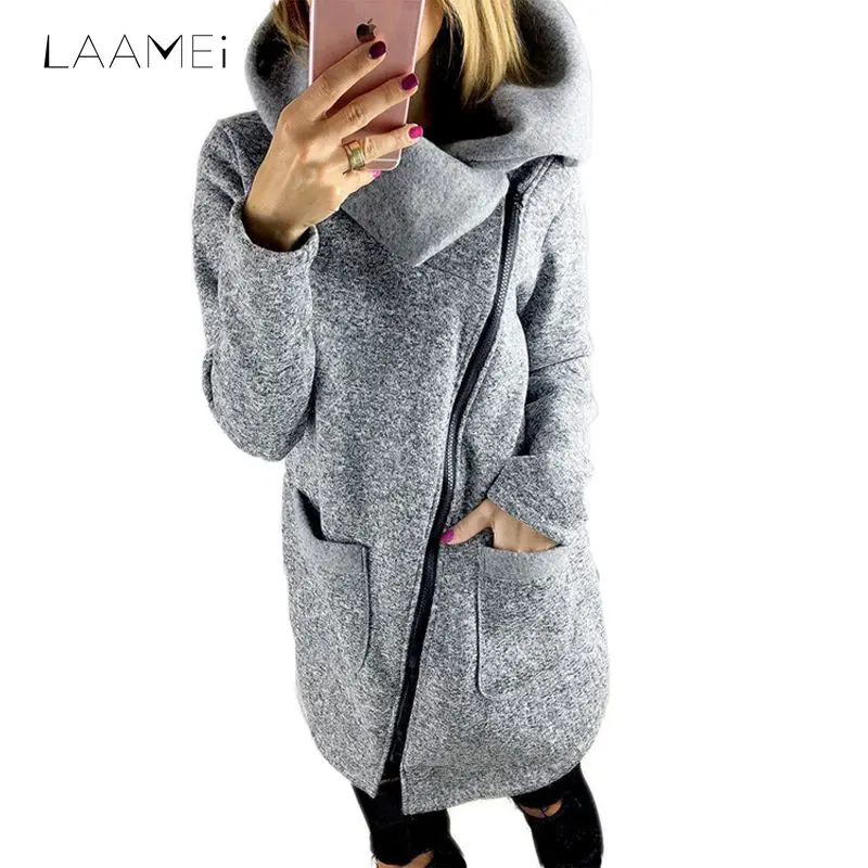 Laamei Plus Size 5XL Women Coats 2018 Autumn Winter Hoodies Warm Fleece Jacket Slant Zipper Collar Coat Jacket Jaqueta Feminino
Laamei Plus Size 5XL Women Coats 2018 Autumn Winter Hoodies Warm Fleece Jacket Slant Zipper Collar Coat Jacket Jaqueta Feminino