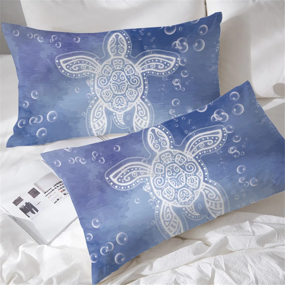 BlessLiving Sea Turtle Pillowcase Blue Watercolor pillow Case Bubbles Marine Style Bedding Natural Pillow Cover 2-piece 50x75cm
BlessLiving Sea Turtle Pillowcase Blue Watercolor pillow Case Bubbles Marine Style Bedding Natural Pillow Cover 2-piece 50x75cm