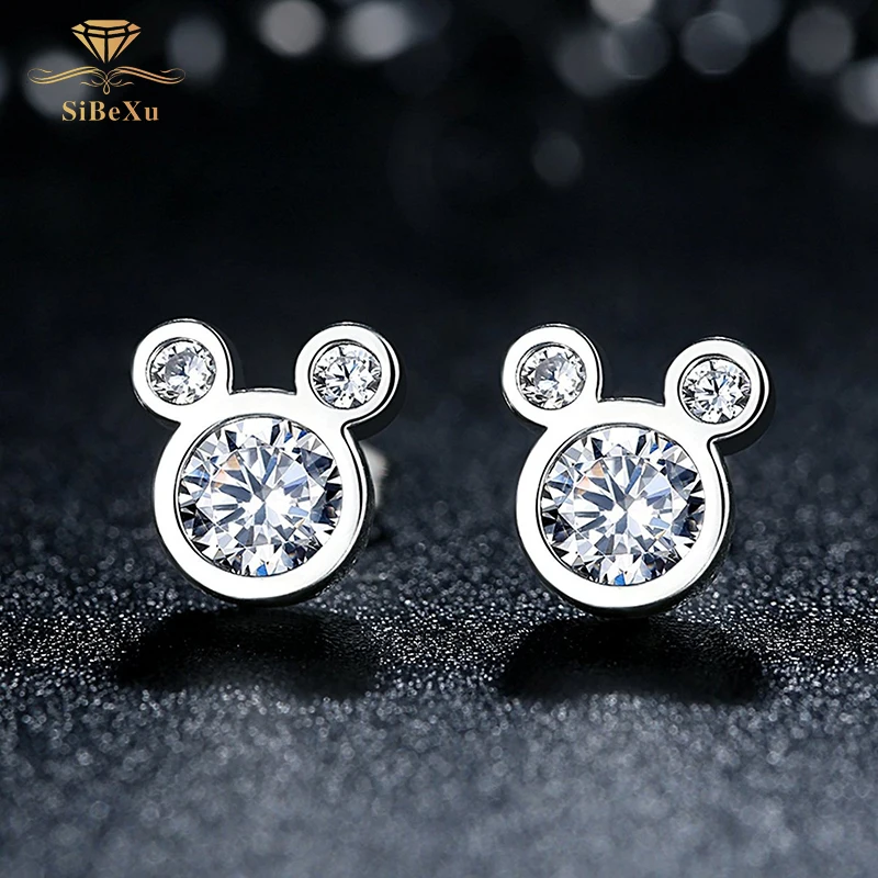 Cute 925 Sterling Silver Funny Earrings Dazzling Cute Mickey Jackets CZ Stud Earrings For Women Small Mouse Kid Jewelry
Cute 925 Sterling Silver Funny Earrings Dazzling Cute Mickey Jackets CZ Stud Earrings For Women Small Mouse Kid Jewelry