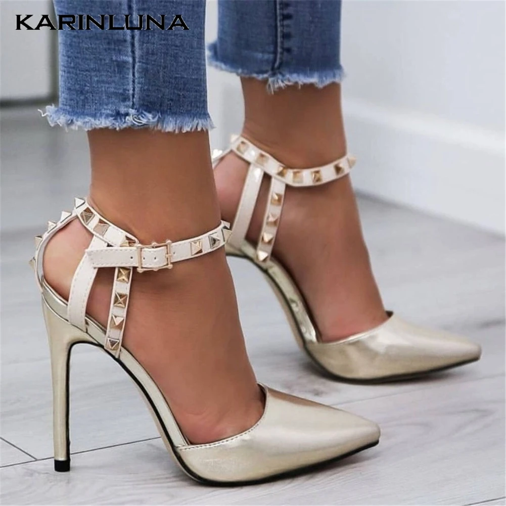 Brand Plus Size 47 Sexy High Heel Women Shoes Sandals Top Quality Rivets Lady Summer Party Pointed Toe Thin Heels Shoes Woman
Brand Plus Size 47 Sexy High Heel Women Shoes Sandals Top Quality Rivets Lady Summer Party Pointed Toe Thin Heels Shoes Woman