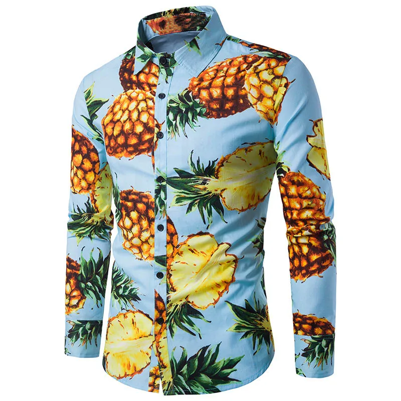2019 true reveler new style men fruit Pineapple shirts summer long sleeve Hawaii beach fresh blouse man fashion leisure tops
2019 true reveler new style men fruit Pineapple shirts summer long sleeve Hawaii beach fresh blouse man fashion leisure tops