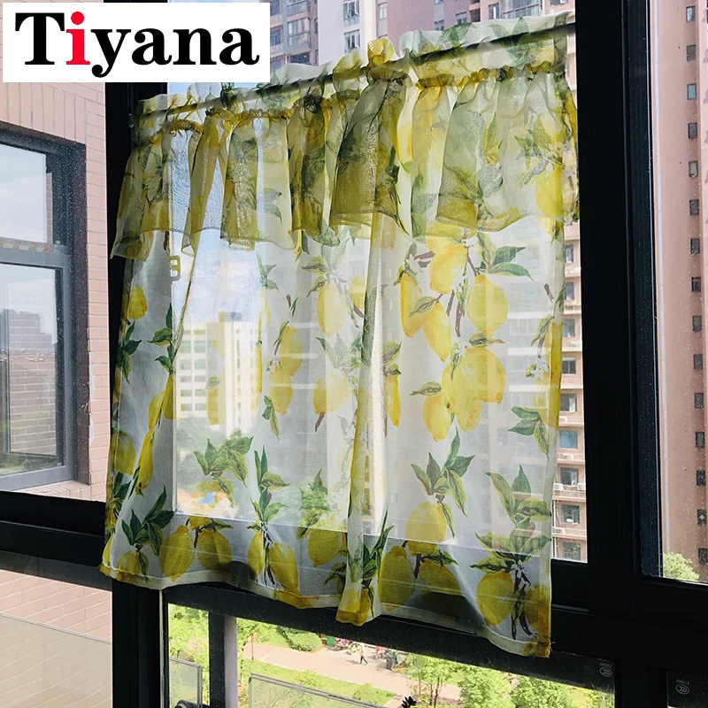 Tiyana Lemon Yellow Short Sheer Curtains for Living room Kitchen Half Curtain Fruit Design Summer Door cortinas rideaux DP166X
Tiyana Lemon Yellow Short Sheer Curtains for Living room Kitchen Half Curtain Fruit Design Summer Door cortinas rideaux DP166X