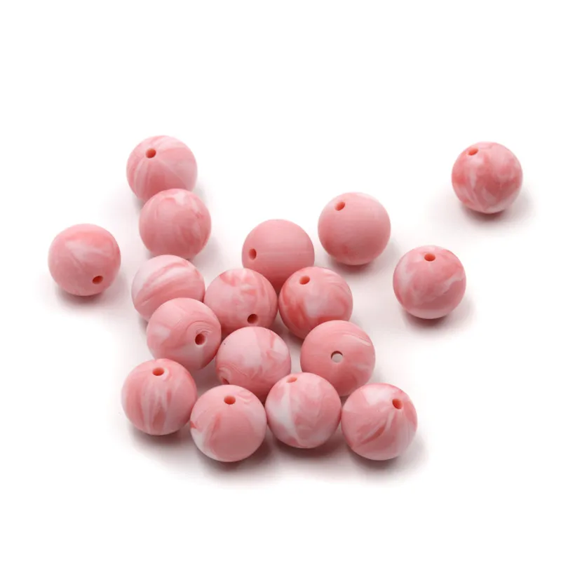 JOJOCHEW Silicone Beads Round Marble Pink 9-19mm Teething Beads BPA Free Siliconen kralen Baby Gift For Necklace Making
JOJOCHEW Silicone Beads Round Marble Pink 9-19mm Teething Beads BPA Free Siliconen kralen Baby Gift For Necklace Making