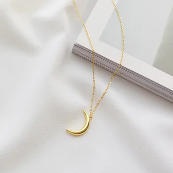 PINJEAS s925 sterling silver golden moon pendant western style long necklace gift for women jewelry
PINJEAS s925 sterling silver golden moon pendant western style long necklace gift for women jewelry