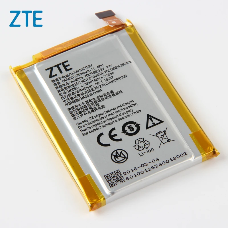 

Original ZTE Li3830T43p6h775556 phone battery For ZTE Axon A1 AXON A2015 Axon Tianji A2015 TD-LTE Dual Blade V7 Max