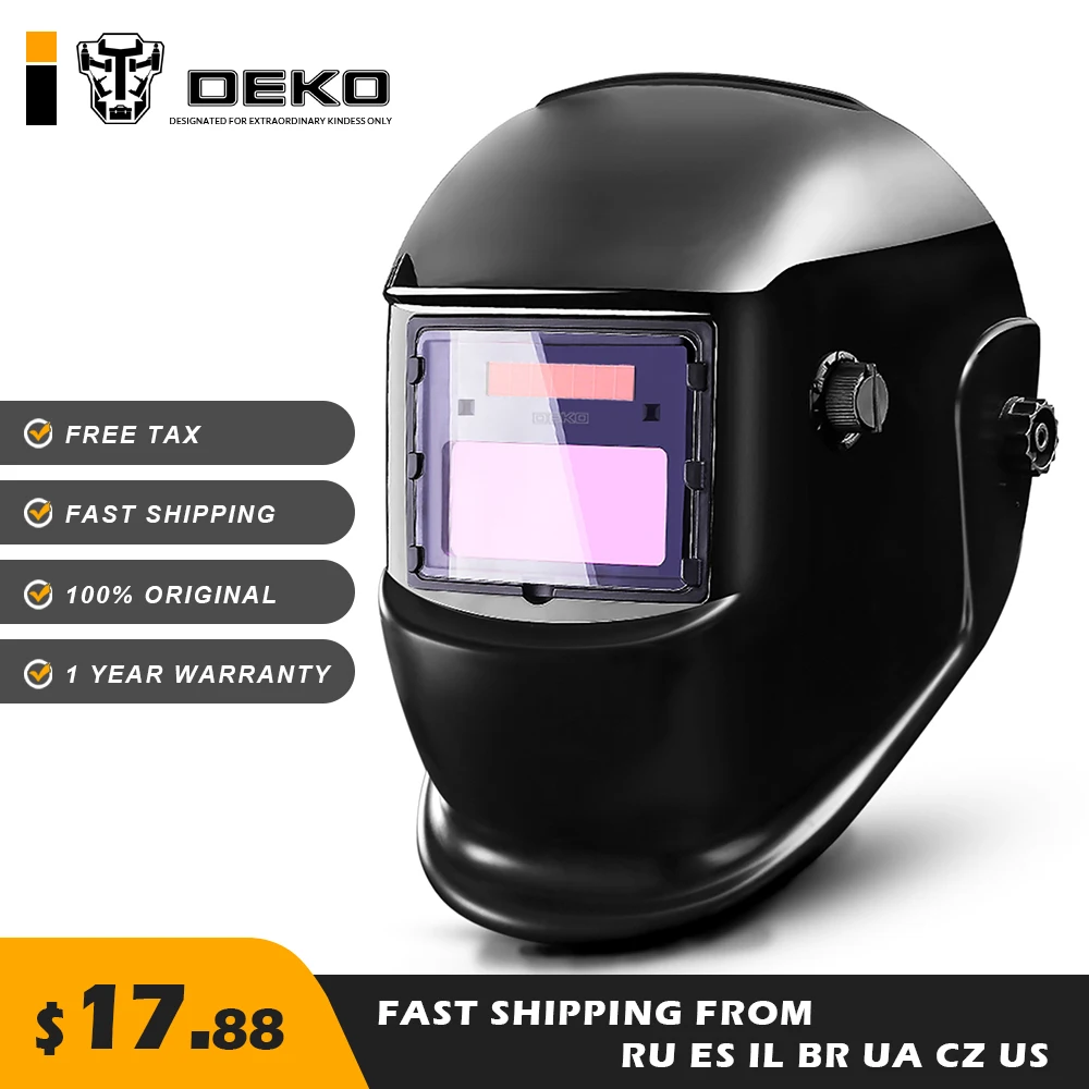DEKO DKMZ350 Automatic Darkening Welding Mask for MIG MMA TIG Welding Helmet Goggles Light Filter Professional and DIY Household
DEKO DKMZ350 Automatic Darkening Welding Mask for MIG MMA TIG Welding Helmet Goggles Light Filter Professional and DIY Household
