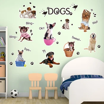 3D Cute Dog Wall Sticker for kids room bedroom Home decoration Decal Background Combination A variety of puppies Stickers
3D Cute Dog Wall Sticker for kids room bedroom Home decoration Decal Background Combination A variety of puppies Stickers