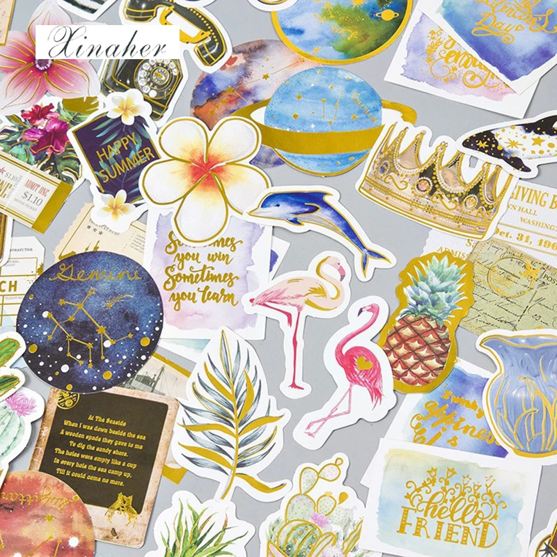 XINAHER 24Pcs/lot Creative Golden Animals Plants Decoration Sticker Diy Ablum Diary Scrapbooking Label Sticker
XINAHER 24Pcs/lot Creative Golden Animals Plants Decoration Sticker Diy Ablum Diary Scrapbooking Label Sticker