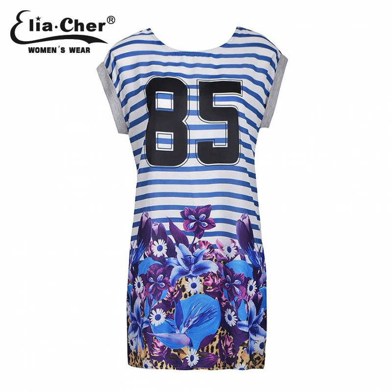 Women Dress Summer Dresses Eliacher Brand Plus Size Women Clothing Chic Letter Floral Print Striped T-shirt Dresses
Women Dress Summer Dresses Eliacher Brand Plus Size Women Clothing Chic Letter Floral Print Striped T-shirt Dresses
