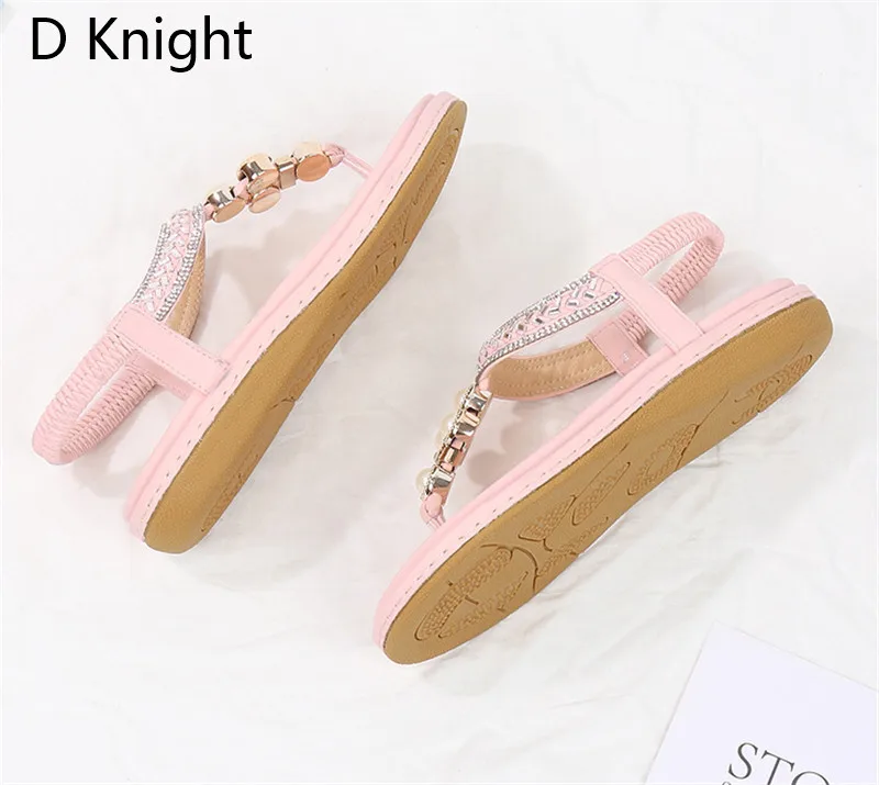 Tong Femme Summer Shoes Women Bohemia Ethnic Flip Flops Soft Flat Sandals Woman Casual Comfortable Plus Size Black Sandals 35-43 (18)