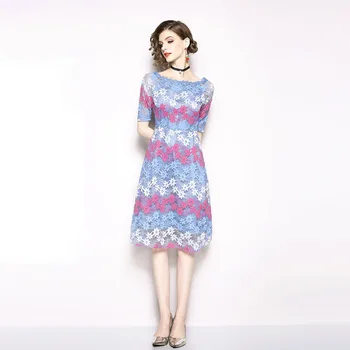 Women Dress Summer Long Bodycon Dresses Vestidos Sweet Lace Short Sleeve Fashion A-Line Floral O-Neck Dress Elegant Plus Size
Women Dress Summer Long Bodycon Dresses Vestidos Sweet Lace Short Sleeve Fashion A-Line Floral O-Neck Dress Elegant Plus Size