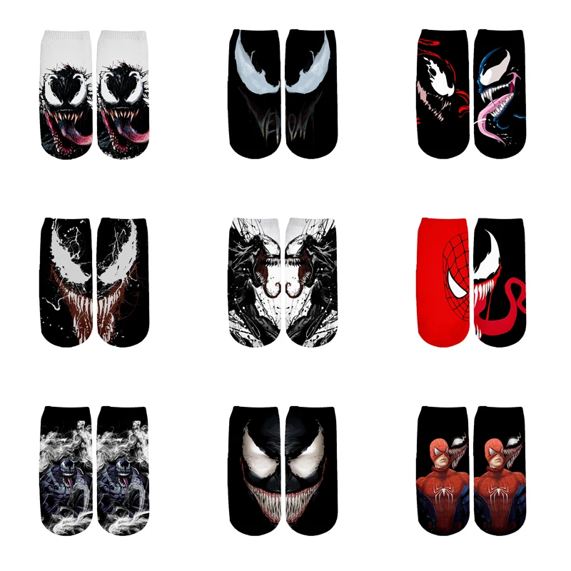 PLstar Cosmos Spiderman Venom Villain Skull Socks Summer Fashion 3D Cotton Socks Colorful Warm Short Ankle Socks high quality
PLstar Cosmos Spiderman Venom Villain Skull Socks Summer Fashion 3D Cotton Socks Colorful Warm Short Ankle Socks high quality