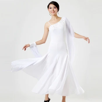 Standard Ballroom Dress Women White Waltz Tango Ballroom Costumes Lady's Ballroom Competition Dancing Dress Adult
Standard Ballroom Dress Women White Waltz Tango Ballroom Costumes Lady's Ballroom Competition Dancing Dress Adult