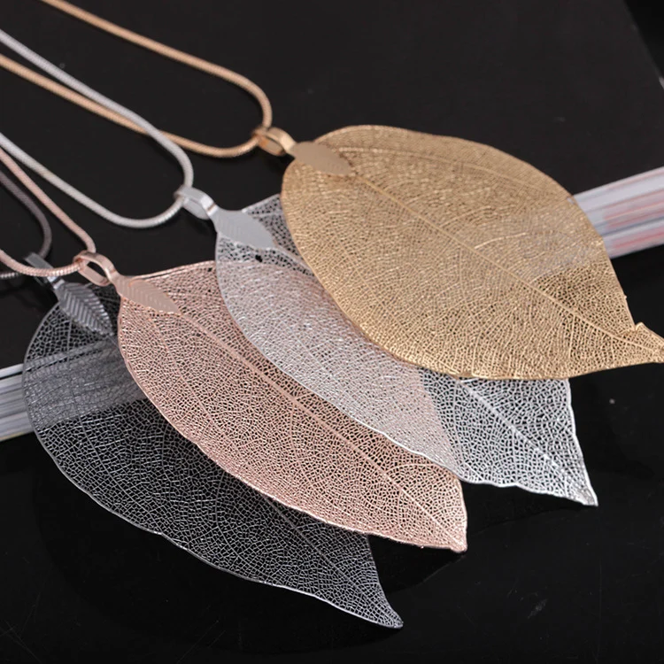 hot sale 2018 Unique Golden True Leaf Leaves Fashion Brand Maxi Long Rope Chain Statement Pendant Necklace for Women
hot sale 2018 Unique Golden True Leaf Leaves Fashion Brand Maxi Long Rope Chain Statement Pendant Necklace for Women