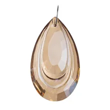 H & D 63mm szampana Teardrop kryształ pryzmaty żyrandole części żyrandole Chakra Spectra nabłyszczania lampy Hang krople wystrój(China)