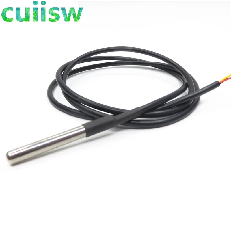 1pcs DS18B20 Stainless steel package 1 meters waterproof DS18b20 temperature probe temperature sensor 2M 18B20
1pcs DS18B20 Stainless steel package 1 meters waterproof DS18b20 temperature probe temperature sensor 2M 18B20