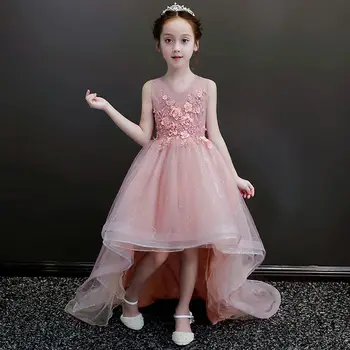 New Children Girl Mesh Flowers Trailing Princess Dress Kids Dresses For Girls Wedding Party Gowns Baby Girl Clothes Vestidos F81
New Children Girl Mesh Flowers Trailing Princess Dress Kids Dresses For Girls Wedding Party Gowns Baby Girl Clothes Vestidos F81