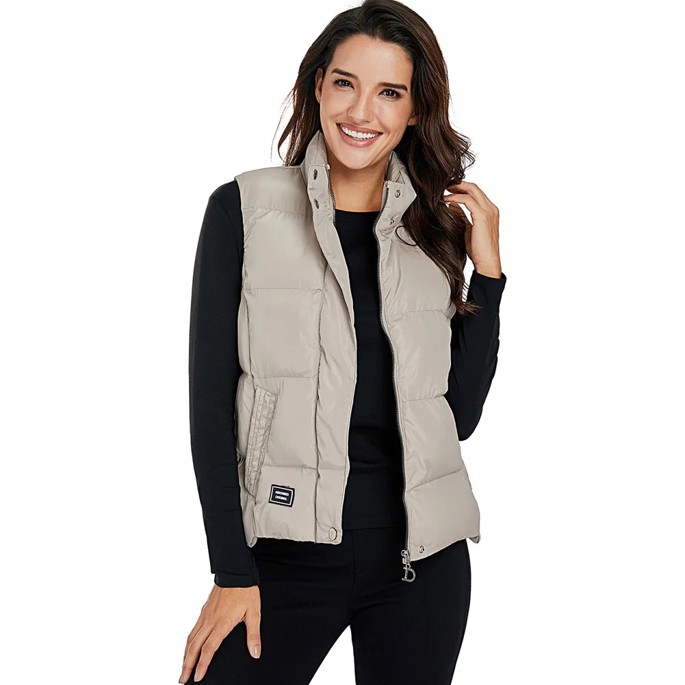 Fashion Winter Women's Clothing New Solid Color Jacket High Collar with Pocket Short Coat Oversize Vest Leisure Cotton Slim Vest
Fashion Winter Women's Clothing New Solid Color Jacket High Collar with Pocket Short Coat Oversize Vest Leisure Cotton Slim Vest