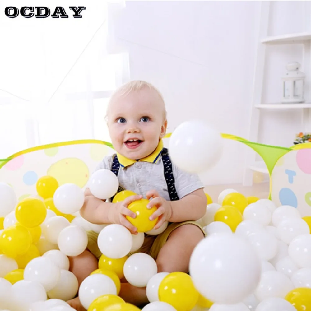 100pcs Colorful Children Tent Ocean Balls Soft Water Pool Ocean Wave Swimming Ball Pit Balls Baby Fun Stress Ball Outdoor Sports
100pcs Colorful Children Tent Ocean Balls Soft Water Pool Ocean Wave Swimming Ball Pit Balls Baby Fun Stress Ball Outdoor Sports