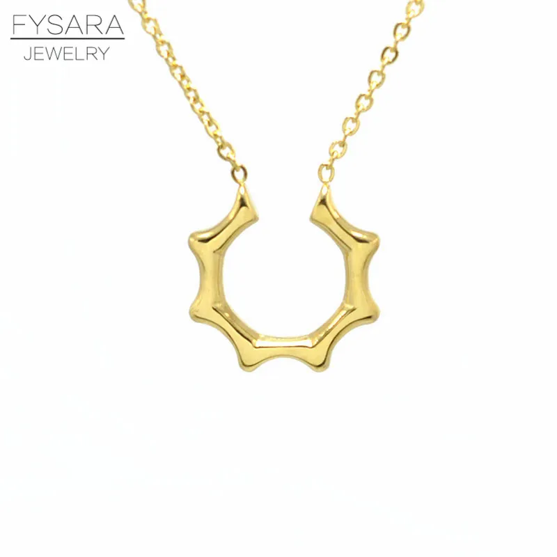 FYSARA Hot Sale South Korean Jewelry Sun Light Spell Clavicle Stainless Steel Pendant Necklace Women Silver Couple Love Necklace
FYSARA Hot Sale South Korean Jewelry Sun Light Spell Clavicle Stainless Steel Pendant Necklace Women Silver Couple Love Necklace