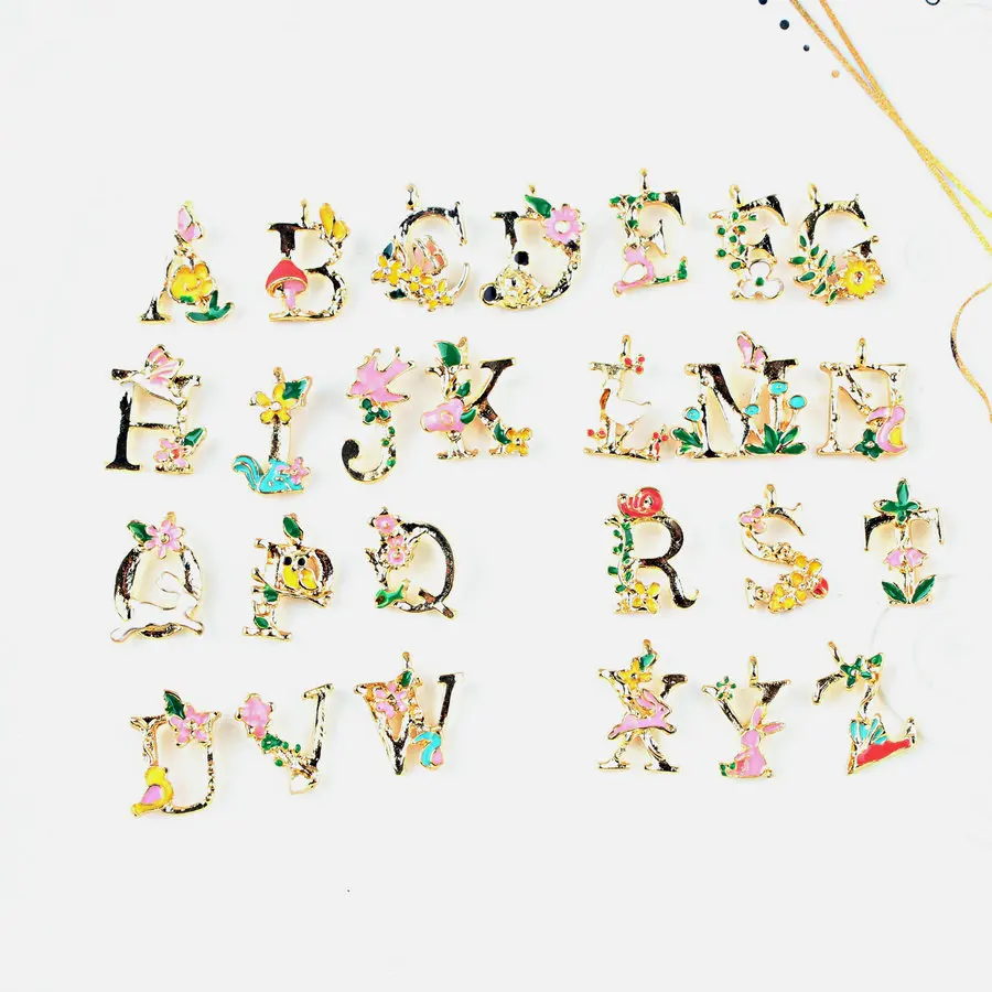 130 Pieces 5 Sets/lot Fashion Cute Flowers Letters Charm A-Z Enamel Alloy Alphabet Pendant
130 Pieces 5 Sets/lot Fashion Cute Flowers Letters Charm A-Z Enamel Alloy Alphabet Pendant