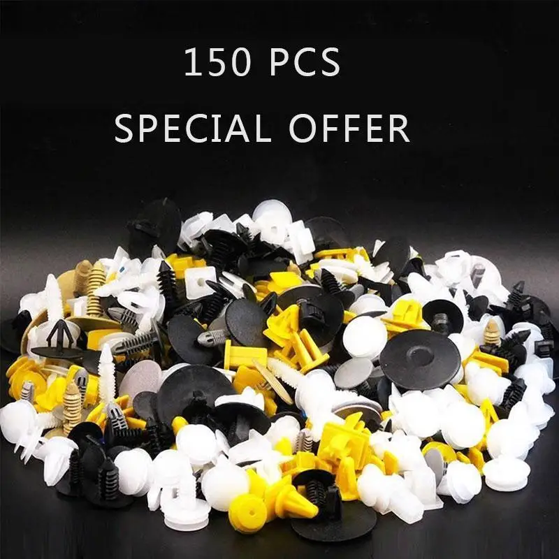 VEHEMO 150 Pcs Car Door Bumper Fender Cover Automotive Fastener Plastic Auto Trim Clip Rivet Auto Fasteners Accessories
VEHEMO 150 Pcs Car Door Bumper Fender Cover Automotive Fastener Plastic Auto Trim Clip Rivet Auto Fasteners Accessories