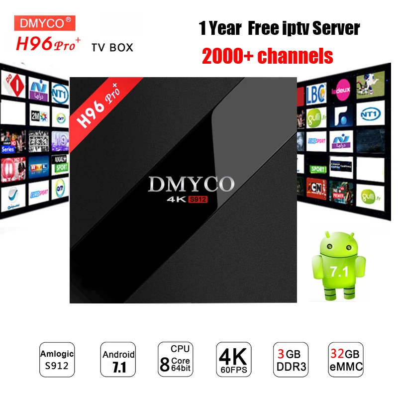 H96 Pro+ android tv box Android 7.1 OS 3GB+32GB+1 year subscription European Arabic French Spain Belgium HD 4K H96 TV BOX 
H96 Pro+ android tv box Android 7.1 OS 3GB+32GB+1 year subscription European Arabic French Spain Belgium HD 4K H96 TV BOX