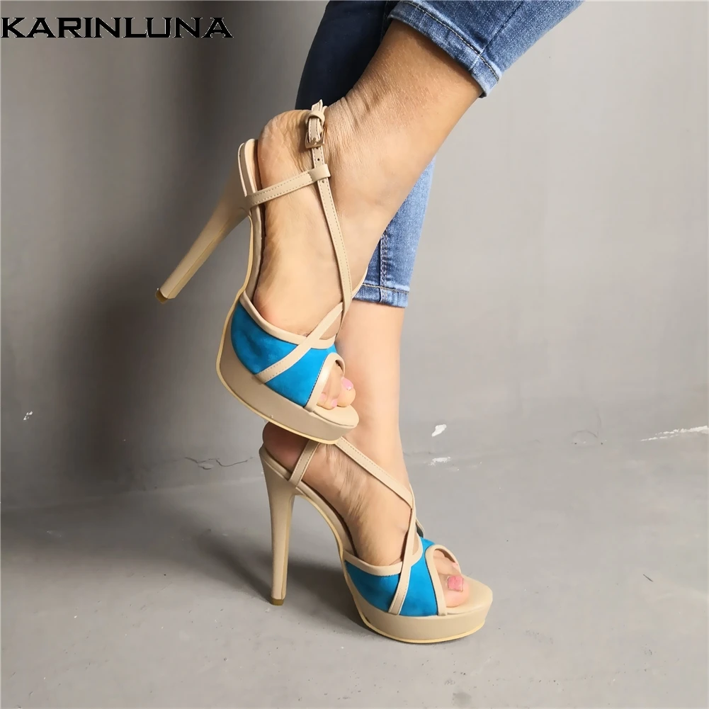 Karinluna Brand Design Big Size 34-47 Platform Party Sexy Prom Woman Shoes Women High Heels Peep Toe Shoes Woman Sandals
Karinluna Brand Design Big Size 34-47 Platform Party Sexy Prom Woman Shoes Women High Heels Peep Toe Shoes Woman Sandals