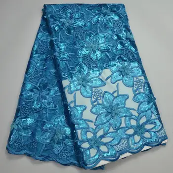 2017 French Net Embroidery Sequins Tulle Mesh Lace Fabric 2017 High Quality Blue African Lace Fabrics For Wedding Dress KR004
2017 French Net Embroidery Sequins Tulle Mesh Lace Fabric 2017 High Quality Blue African Lace Fabrics For Wedding Dress KR004