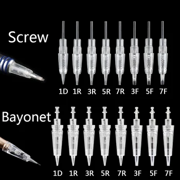 50pcs 1D 1R 3R 5R 7R 3F 5F Disposable Bayonet & Screw Tattoo Needles Cartridges For Permanent Microblading Makeup Tattoo needles
50pcs 1D 1R 3R 5R 7R 3F 5F Disposable Bayonet & Screw Tattoo Needles Cartridges For Permanent Microblading Makeup Tattoo needles