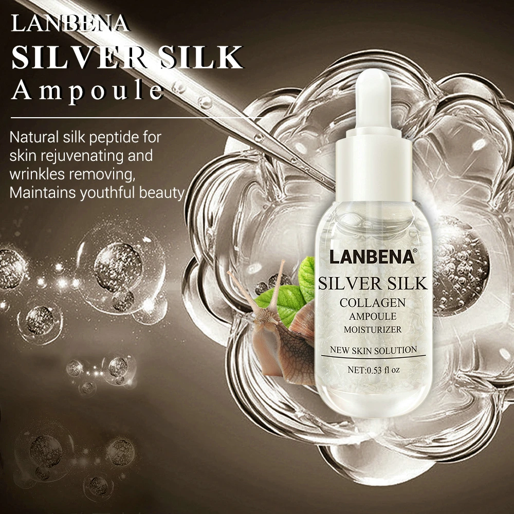LANBENA Silver Silk Collagen Ampoule Serum Tightening Pores Repairing Revitalizing Moisturizing Nourishing Anti Aging Skin Care
LANBENA Silver Silk Collagen Ampoule Serum Tightening Pores Repairing Revitalizing Moisturizing Nourishing Anti Aging Skin Care