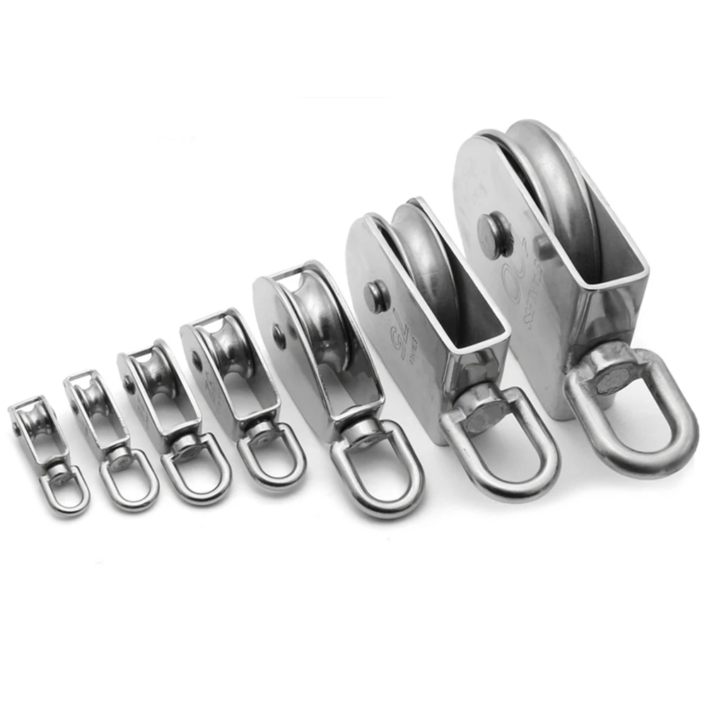 1Pcs Stainless Steel Heavy Duty Steel Single Wheel Swivel Lifting Rope Single Pulley Block Pulley Block Chain Traction Wheel
1Pcs Stainless Steel Heavy Duty Steel Single Wheel Swivel Lifting Rope Single Pulley Block Pulley Block Chain Traction Wheel