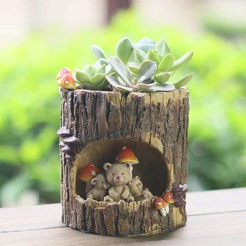 Planters Cute Cartoon Story Imitation Wood Meaty Plant Tree Hole Rural Personality Pot In Balcony Potted Flower
Planters Cute Cartoon Story Imitation Wood Meaty Plant Tree Hole Rural Personality Pot In Balcony Potted Flower