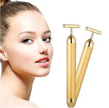 Waterproof Pulse Beauty Bar 24K Golden T Shape Firming Facial Roller Massager Skin Care Roller Body Firming Massager/2pieces
Waterproof Pulse Beauty Bar 24K Golden T Shape Firming Facial Roller Massager Skin Care Roller Body Firming Massager/2pieces