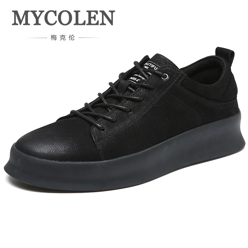 

MYCOLEN 2018 Brand Mens Casual Shoes Genuine Leather Fashion Soft Men Shoes Youth Comfortable Sports Shoes Chaussure Hommes