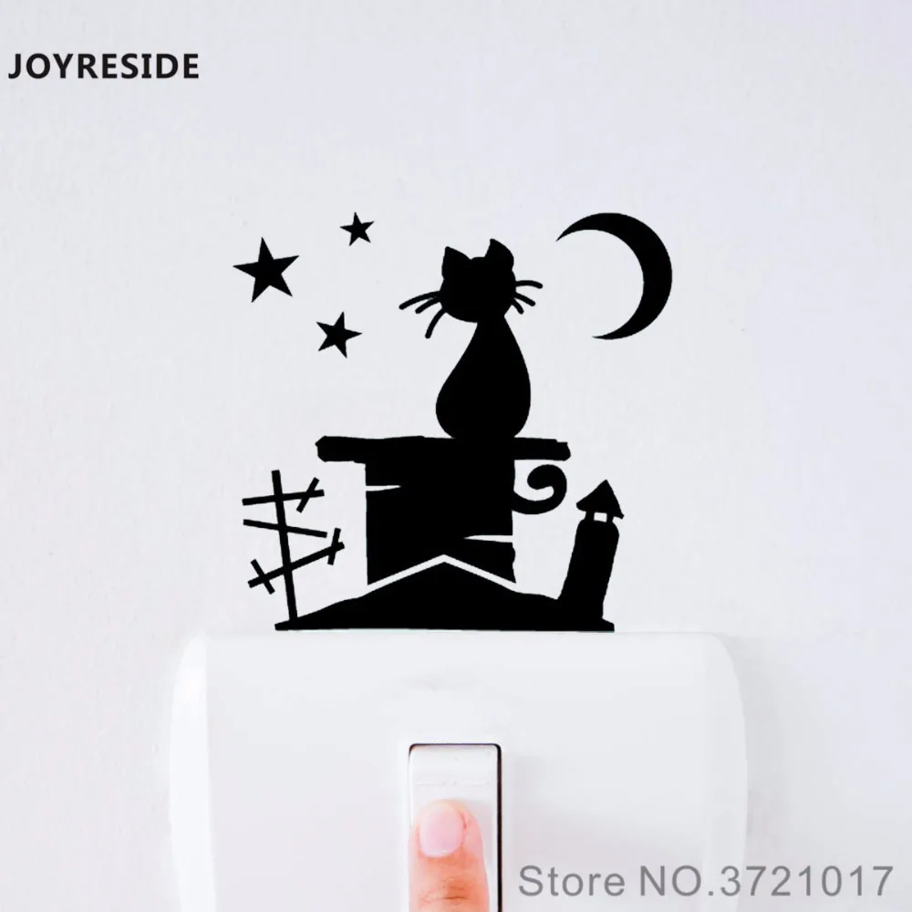 JOYRESIDE Cat on Roof Chimney with Moon Stars Cute Funny Light Switch Small Wall Decal Vinyl Sticker Room Art Home Decor XY143
JOYRESIDE Cat on Roof Chimney with Moon Stars Cute Funny Light Switch Small Wall Decal Vinyl Sticker Room Art Home Decor XY143