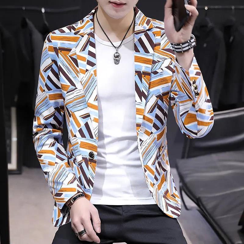 Men's Jackets Autumn 2019 Male Blazer Hip Hop Streetwear Jacket Suit Man Casual Blazers Men Coats Stripe Button Slim Fit Jacket
Men's Jackets Autumn 2019 Male Blazer Hip Hop Streetwear Jacket Suit Man Casual Blazers Men Coats Stripe Button Slim Fit Jacket