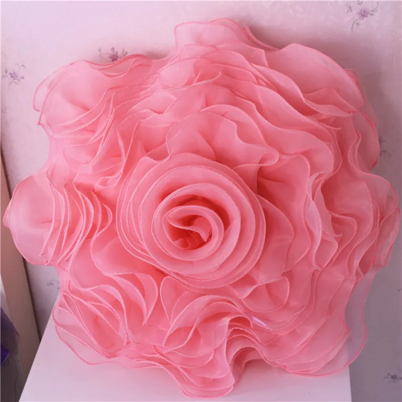 3D organza Rose Round Pillow Flowers Cushion Sofa romantic Handmade Pleated Lace Floral Pillow Wedding Party Decor
3D organza Rose Round Pillow Flowers Cushion Sofa romantic Handmade Pleated Lace Floral Pillow Wedding Party Decor