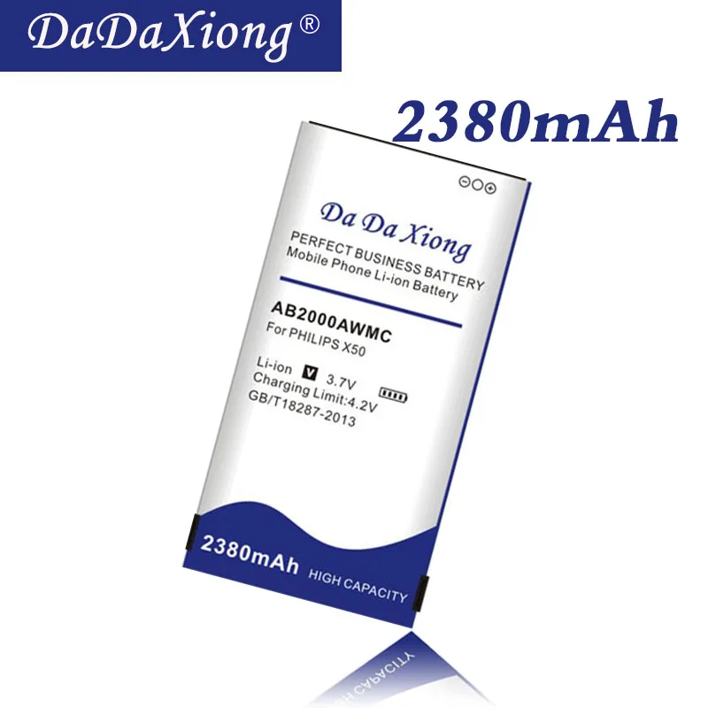 Da Da Xiong 3000mAh AB2000AWMC battery for PHILIPS Xenium X501 X513 X523 X130 X623 X3560 X2300 X333 Cell Phone Battery
Da Da Xiong 3000mAh AB2000AWMC battery for PHILIPS Xenium X501 X513 X523 X130 X623 X3560 X2300 X333 Cell Phone Battery