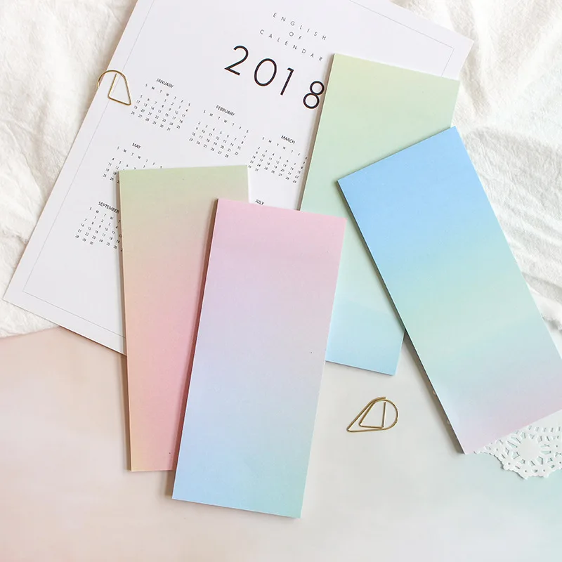 4 pcs Gradual change color sticky note Rainbow post memo pad Marker it planner stickers Stationery Office School supplies A6128
4 pcs Gradual change color sticky note Rainbow post memo pad Marker it planner stickers Stationery Office School supplies A6128