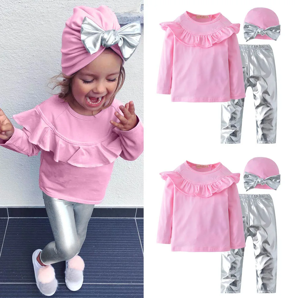 MUQGEW Children Cloth New Arrivals Summer Outfit Toddler Kids Baby Girls Long Sleeves Ruffles Top+Pants+Hat Clothes Outfit Sets
MUQGEW Children Cloth New Arrivals Summer Outfit Toddler Kids Baby Girls Long Sleeves Ruffles Top+Pants+Hat Clothes Outfit Sets
