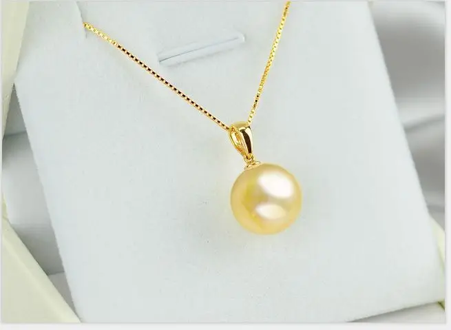 gorgeous 11-12mm south sea round natural gold pearl pendant 14//k chain
gorgeous 11-12mm south sea round natural gold pearl pendant 14//k chain