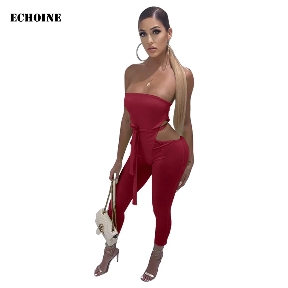 Sexy Strapless Women Jumpsuit with Belt Slim Bodycon Club Outfits Bodysuit Playsuit Party Jumpsuit
Sexy Strapless Women Jumpsuit with Belt Slim Bodycon Club Outfits Bodysuit Playsuit Party Jumpsuit