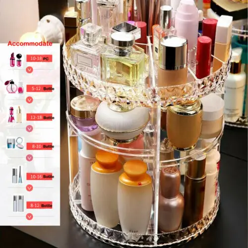 360-Degree Rotating Makeup Organizer Storage Box Case Cosmetics Jewelry Holder Multi-layer Storage Boxes
360-Degree Rotating Makeup Organizer Storage Box Case Cosmetics Jewelry Holder Multi-layer Storage Boxes