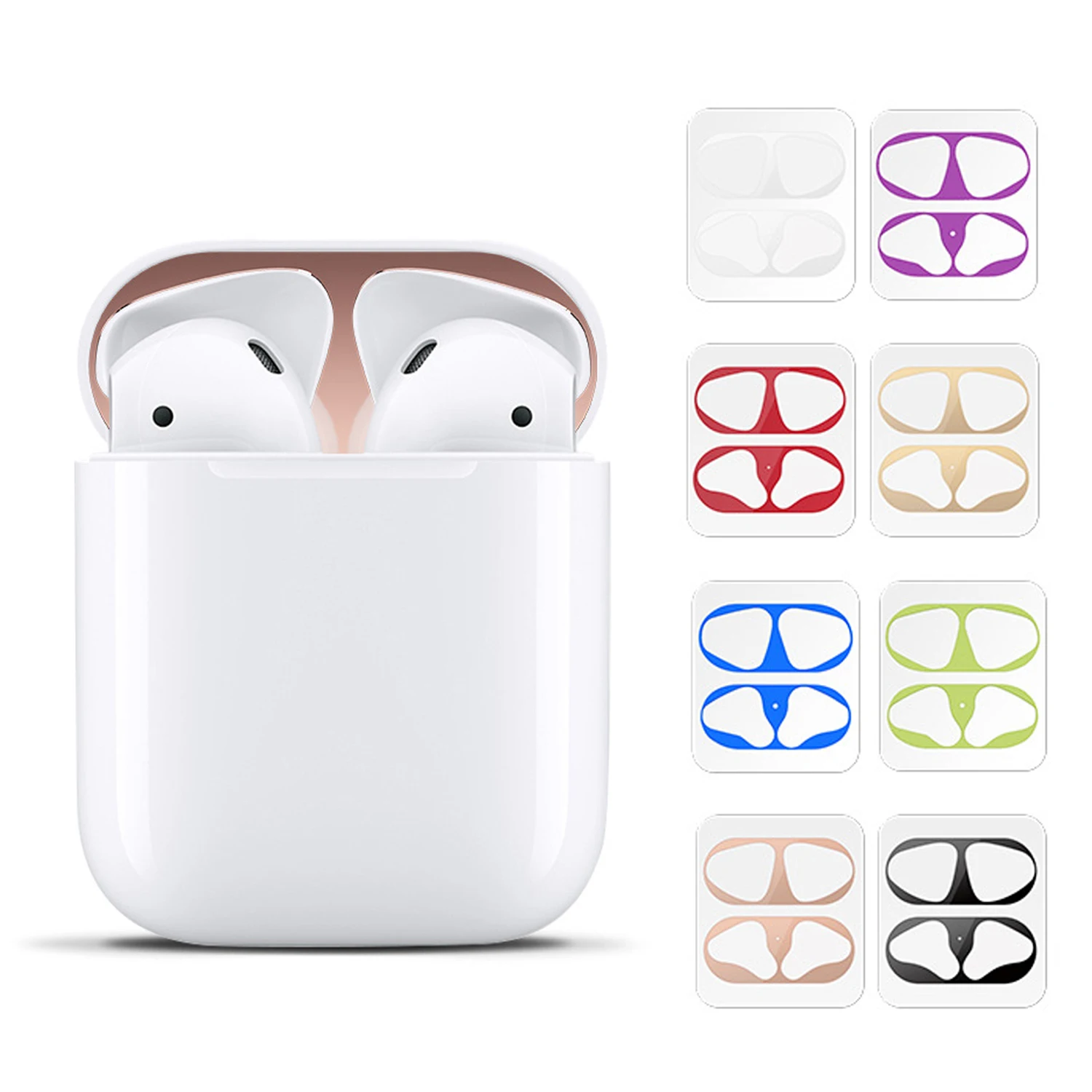 Vococal обшивка металический Защитная пылезащитные стикеры щитки для Apple Airpods 1st 2nd