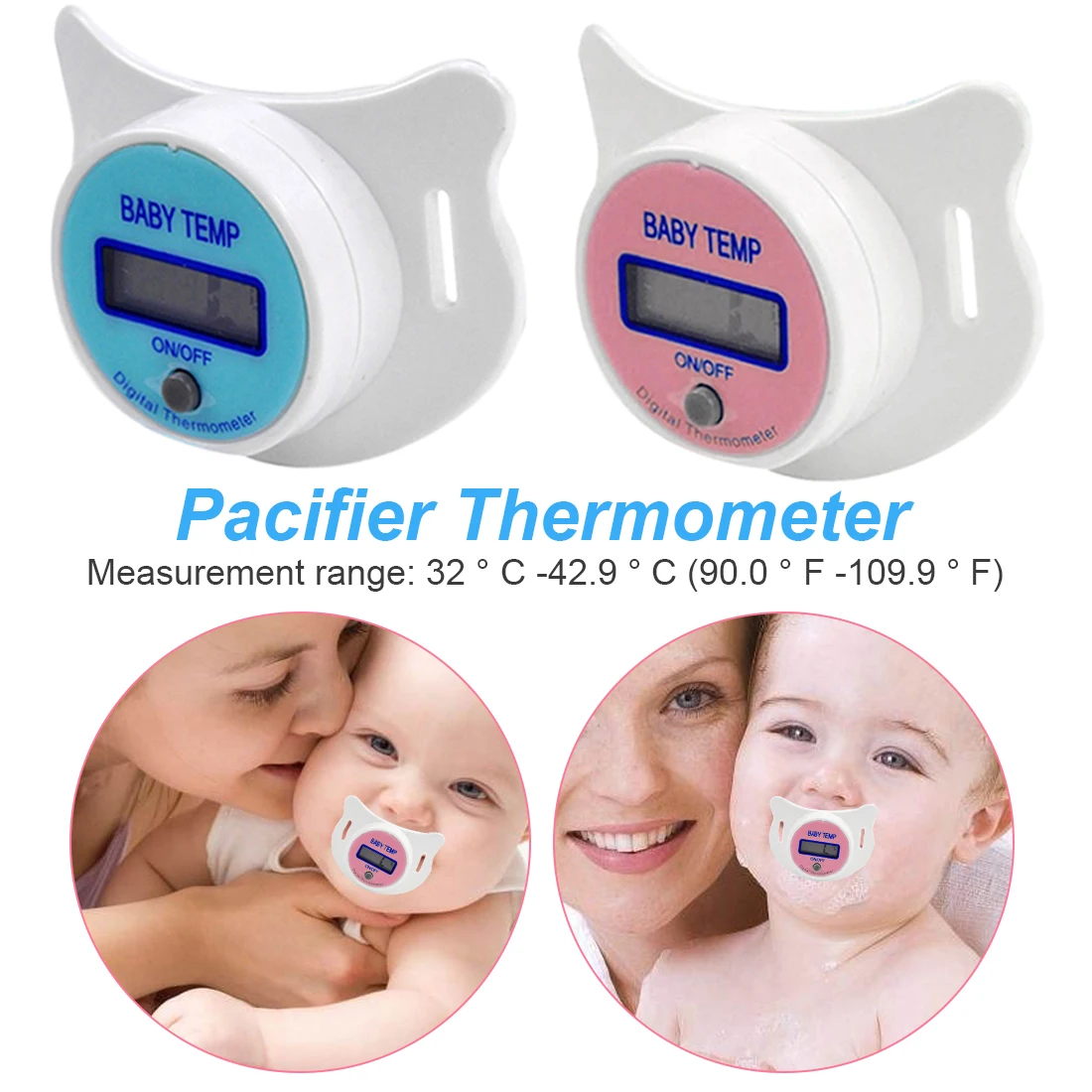Useful Digital LCD Temperature Dummy Pacifier Thermometer Baby Kid Health Nipple Temperature Nice Concenient for Baby Health Car
Useful Digital LCD Temperature Dummy Pacifier Thermometer Baby Kid Health Nipple Temperature Nice Concenient for Baby Health Car
