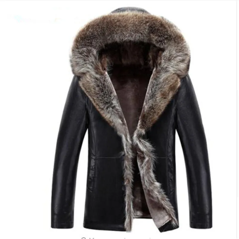 Men fur leather Animal fur Thick PU Leather Jacket jaqueta de couro masculina Winter New Men Leather Jacket Coats S-4XLsize 1829
Men fur leather Animal fur Thick PU Leather Jacket jaqueta de couro masculina Winter New Men Leather Jacket Coats S-4XLsize 1829