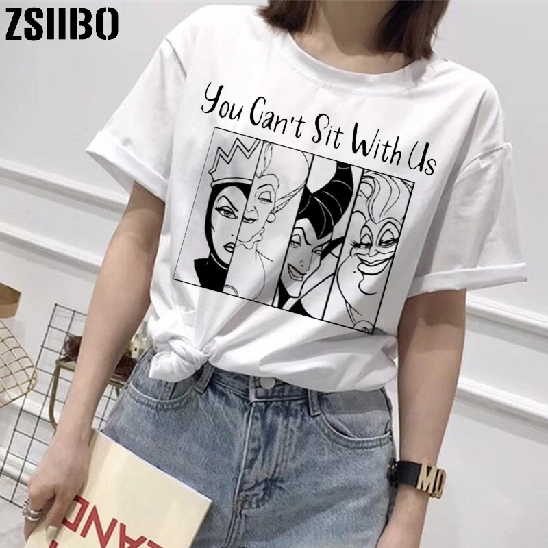 Summer Funny You Can't Sit With Us T-shirt Maleficent Evil Queen Graphic Tee Shirt Women Cool Tops Fashion Tumblr Tees
Summer Funny You Can't Sit With Us T-shirt Maleficent Evil Queen Graphic Tee Shirt Women Cool Tops Fashion Tumblr Tees
