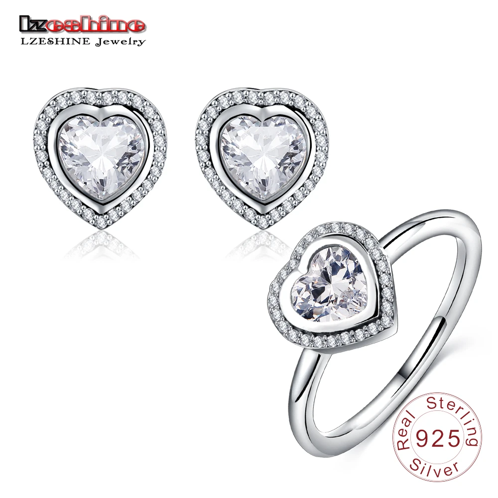 LZESHINE Fashion Jewelry Set Earrings Stud Rings Heart Shape with AAA Zirconia Sterling Silver 925 Jewelry for Women PSST0028-B
LZESHINE Fashion Jewelry Set Earrings Stud Rings Heart Shape with AAA Zirconia Sterling Silver 925 Jewelry for Women PSST0028-B